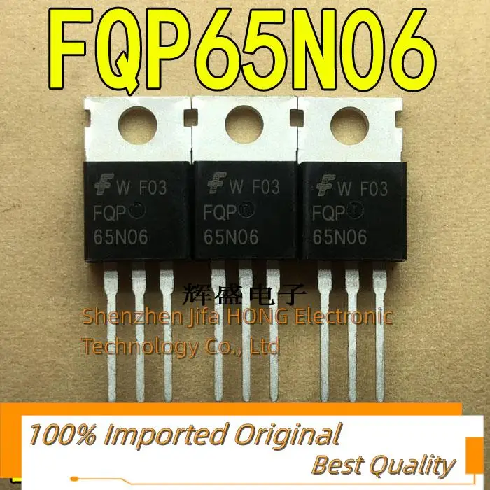 10PCS/Lot FQP65N06 TO-220 MOSFET 65A 60V N-Channel Best QualityReally Stock Original