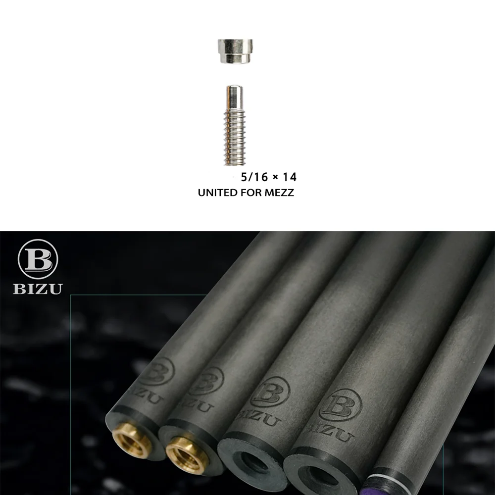 BIZU Koolstofvezel Snooker Keu As 12.5mm Tip Stalen Gezamenlijke Pool Biljart Keu Accessoires voor Biljart Benodigdheden, alleen as