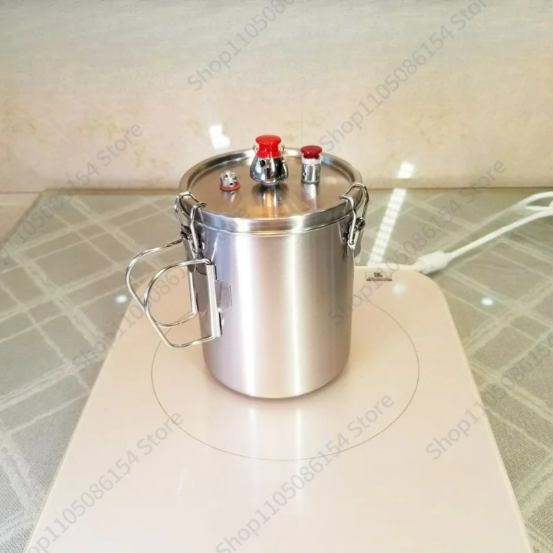 Lightweight Pressure Cooker Outdoor Camping Fishing Picnic Pressure Cooker Mountaineering Plateau Mini Stainless Steel