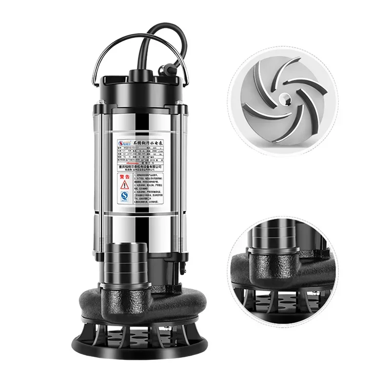 

Stainless Steel Submersible Pump Agricultural Sewage Pump Drainage Irrigation Underwater Sewage Self-priming Pump