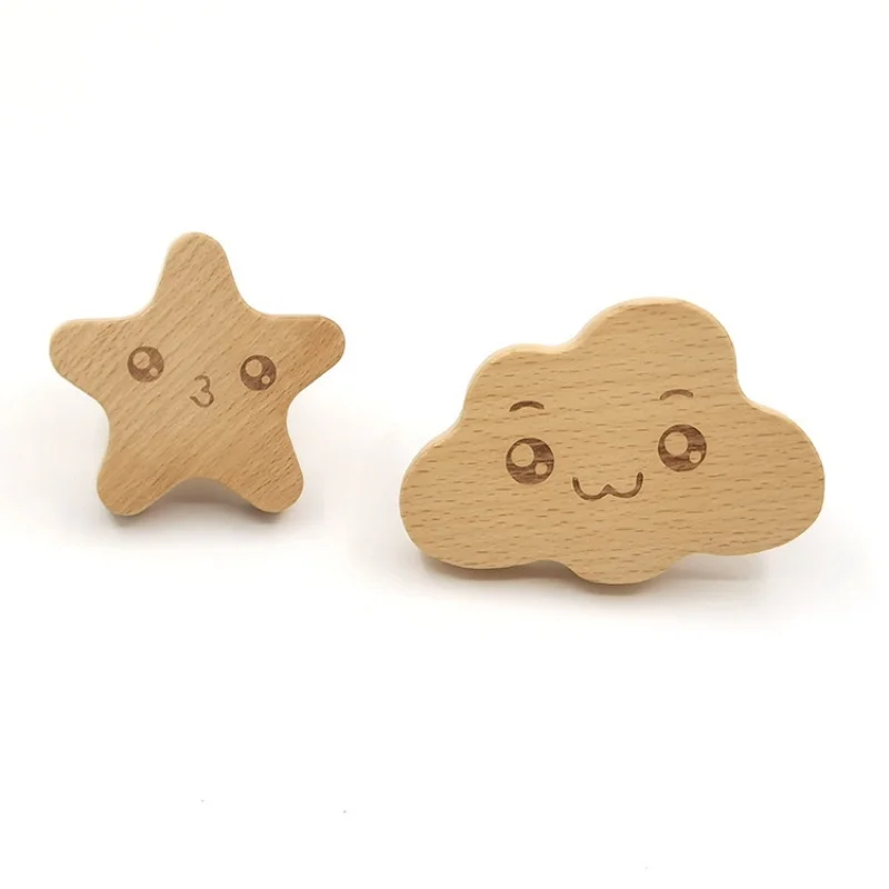 Cute Wooden Handles Children's Room Wood Furniture Handles For Cabinets And Drawers Door Knobs Kitchen Cupboard Wardrobe Pulls