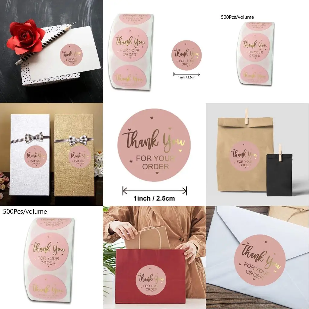  Round Seal Stickers 500pcs/roll Handmade Birthday Party Graduation Ceremonies