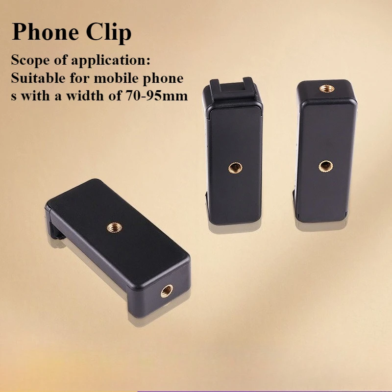Soporte Universal para Clip de teléfono, soporte para trípode, trípode para Selfie, Clip fijo para teléfono móvil para transmisión en vivo