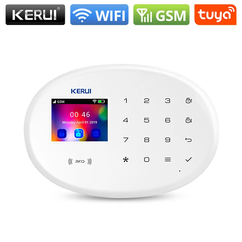 Imagem -05 - Home Security Alarm System Gsm Wireless Smart Tuya App Controle Remoto Assaltante com Detector de Movimento Wi-fi Kerui-w202