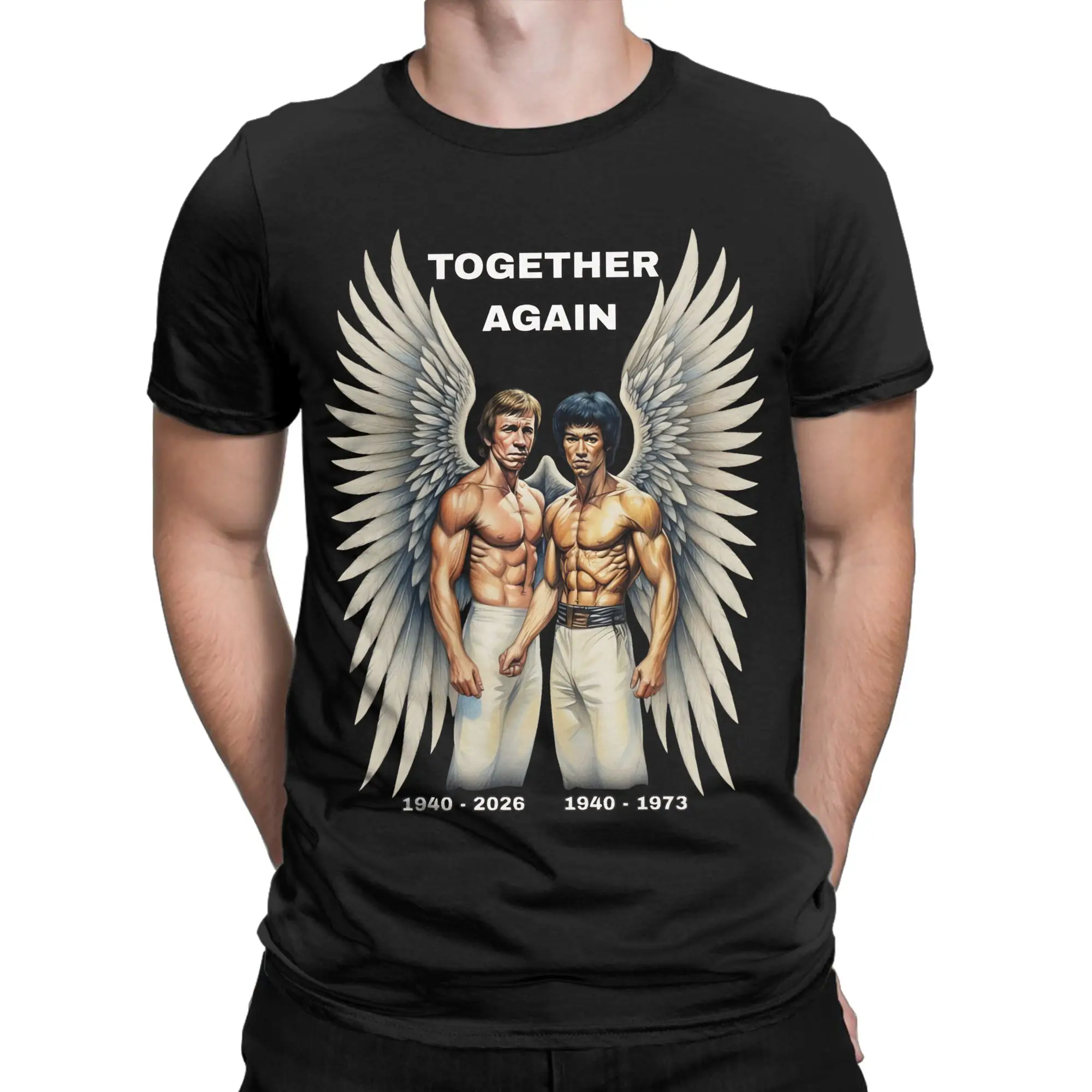 Chuck Norris Memorial Cotton T-Shirt For Men's Summer  Street Style T-Shirts Fashion Tees Oversized Design Tops