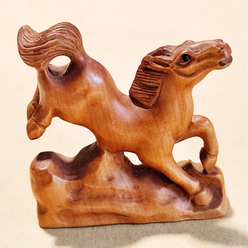 

Y6648 - 2 " Hand Carved Boxwood Netsuke - Galloping Horse