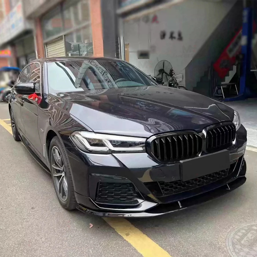 Carbon Fiber MP Style Front Bumper Lip Chin Spoiler for BMW 5 Series G30 G38 LCI 2020-2023 Front Lip Splitters Car Accessories