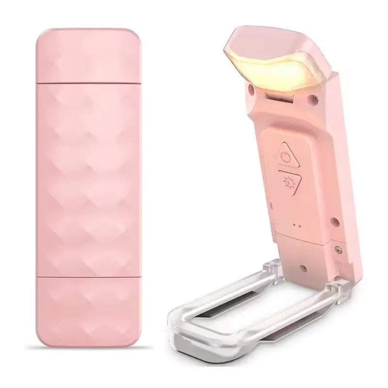 【ORNAMENT】Rechargeable Reading Light With 3 Color & 5 Brightness, Adjustable Angles Portable Book Lamp For Bed