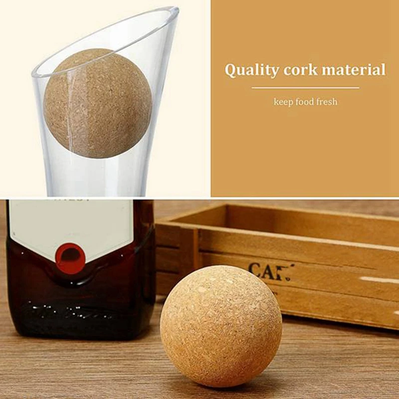 Bouchons de liège en bois pour carafe à vin, remplacement de bouteille de carafe, 2.4 po, 6.1 cm, 10 pièces