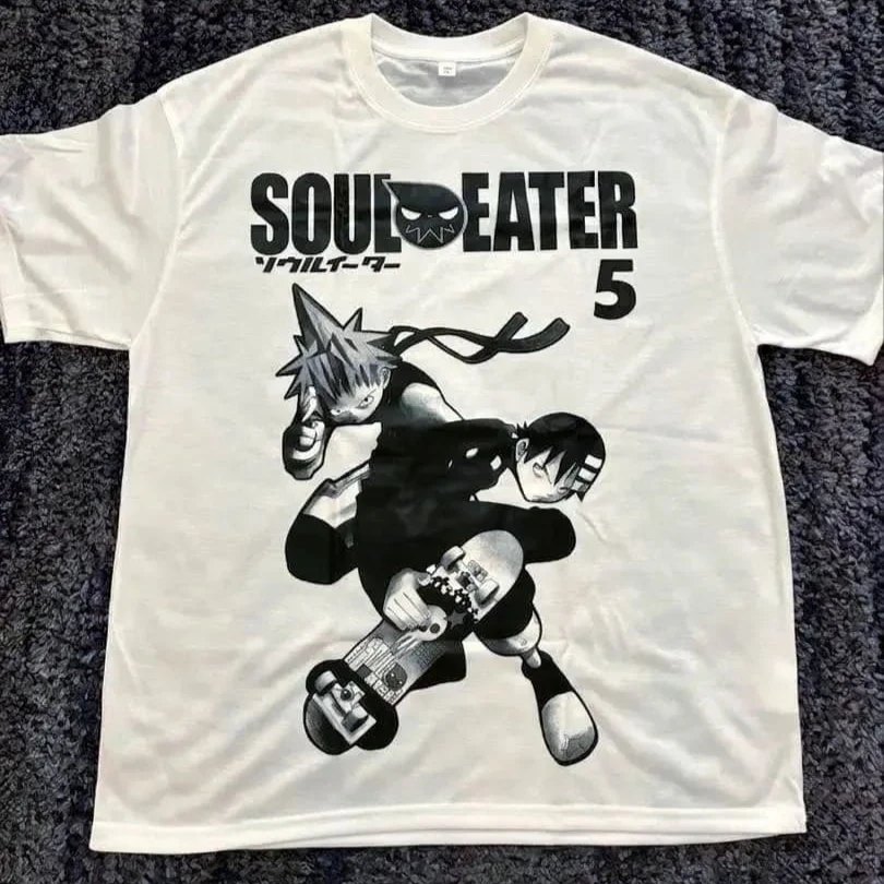 Soul Eater Volume 5 Manga Cover Graphic T-Shirt Cotton Men Women Streetwear Tee