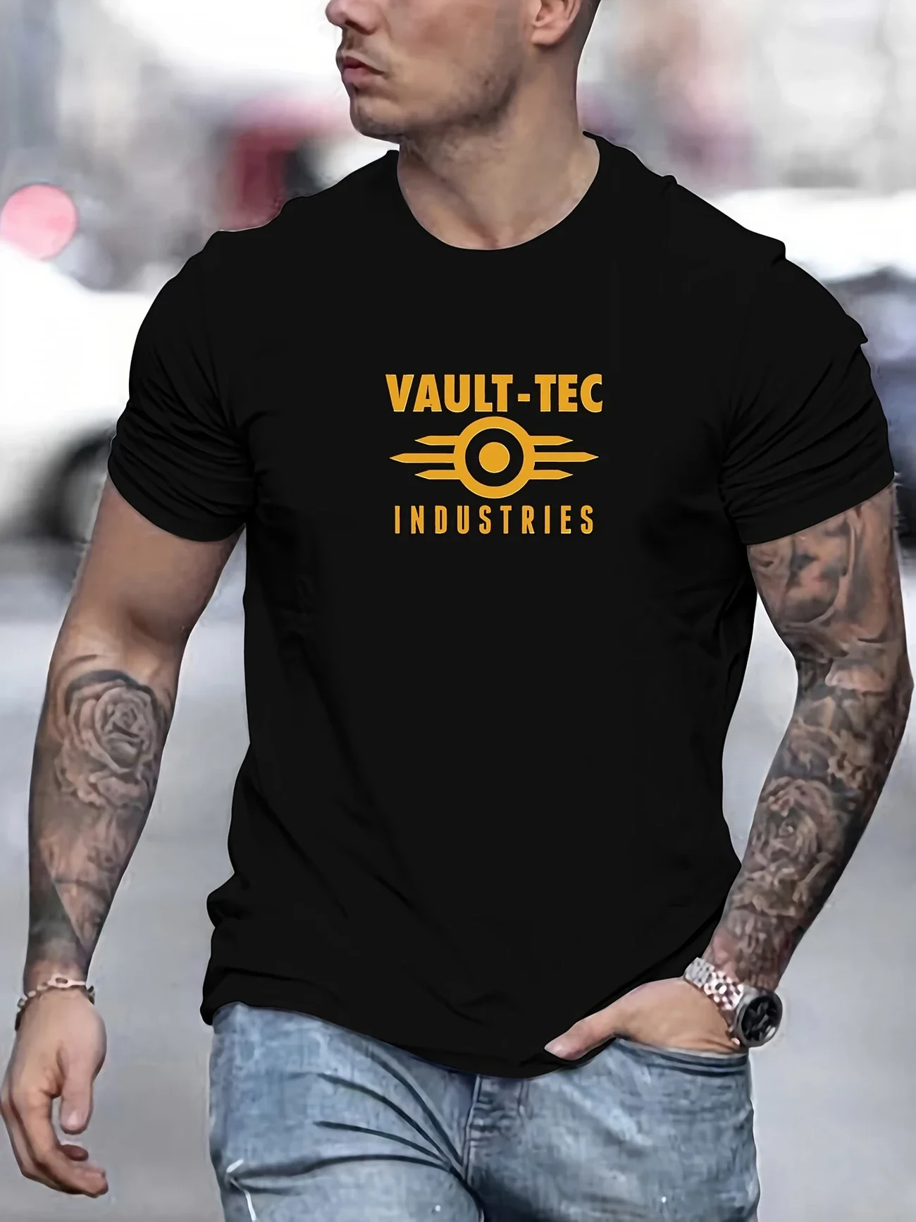 2026 New Men's Cotton T-shirt -100% Cotton Basic Casual Round T-shirt, Summer Casual Outdoor Activity Top