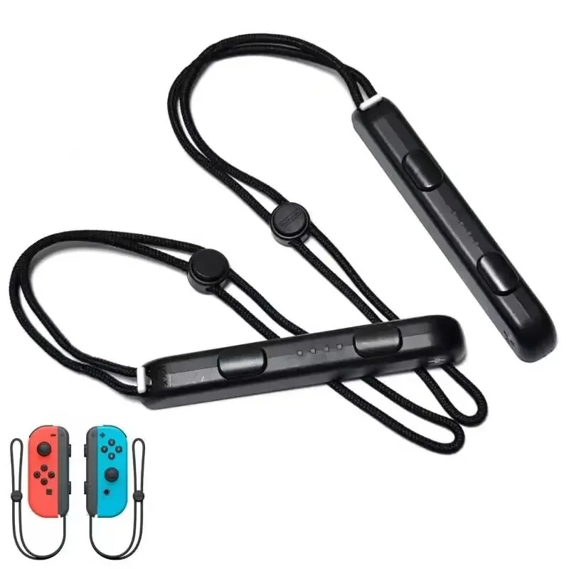 Joy Con Polsband voor Schakelaar/Schakelaar OLED Joycon Controle Bevestiging Polsband Lanyard Vervangende Onderdelen Accessoire 1pcs Zwart