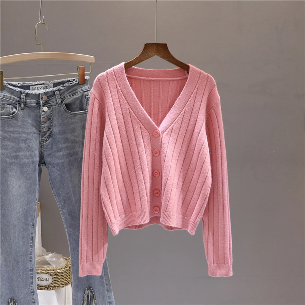 Autumn Wear Spring Fashion Winter V Neck Cardigan Casual V Neck Sweater For Women Winter Tops Long Sleeve Tops