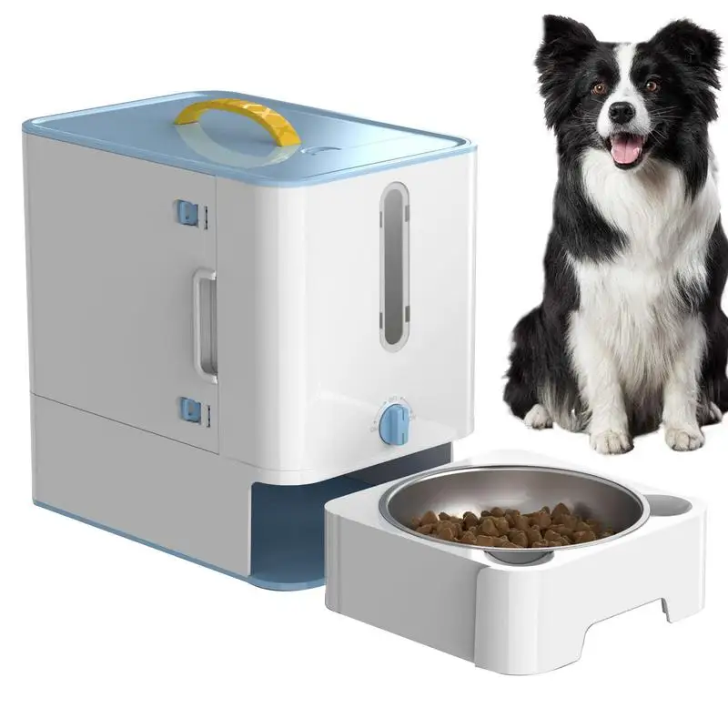 

Dog Food Box Feeder Multifunctional Pet Snack Feeding Storage Box Safety Lock Portable Cat Food Storage Feeder Feeding Machine