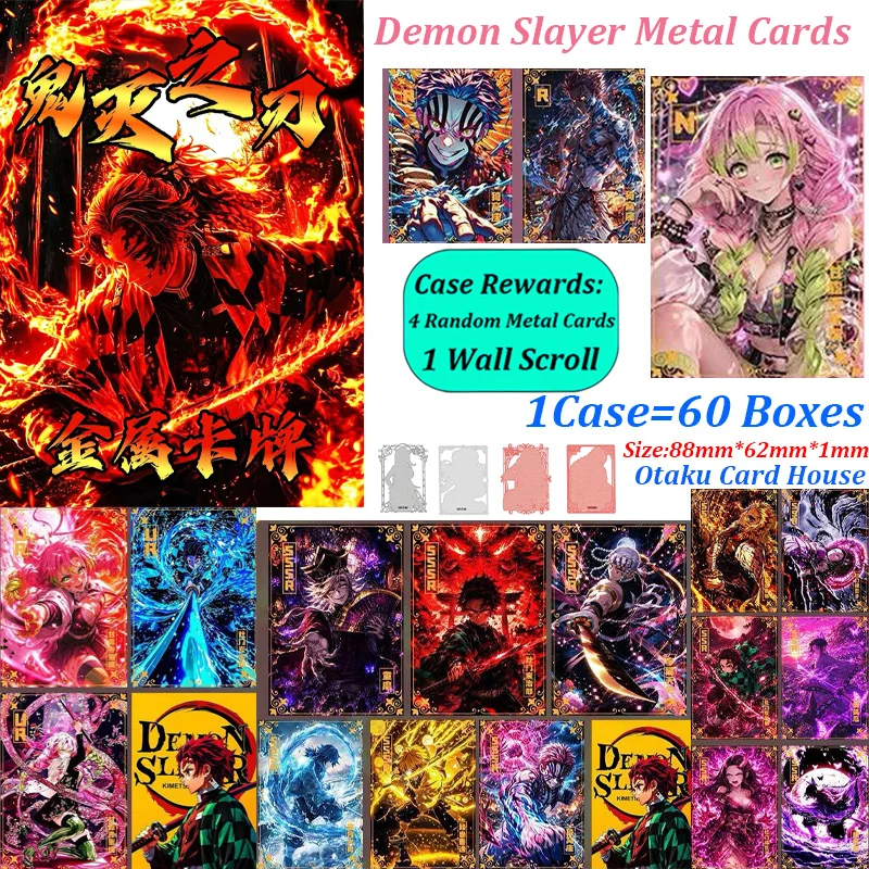 

Demon Slayer Metal Cards Vol.2 Full Case Wholesale Anime Collectible Trading Cards Bulk Pack Kimetsu No Yaiba Metal Card
