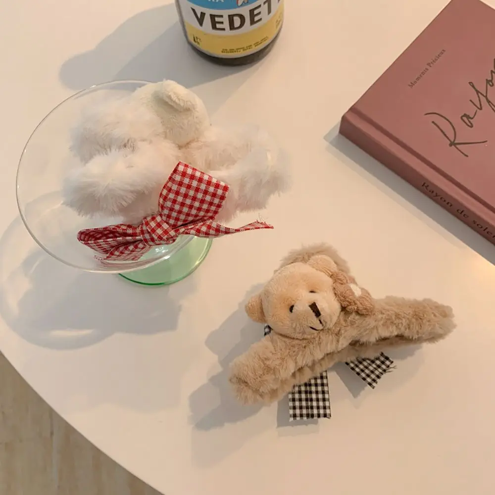 Large Temperament Headwear Bathing Female Bow Bear Hair Claws Korean Style Crab Clips Hair Accessories Women Hair Clips