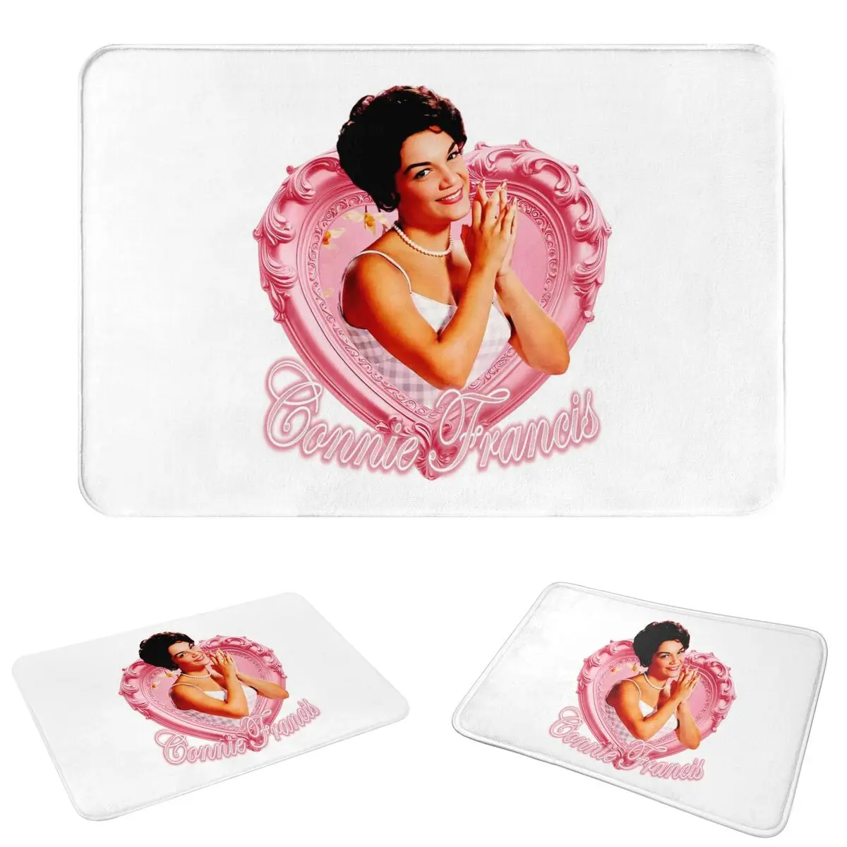 Pink Love Framed Connie Anti-slip Doormat Floor Mat Water oil proof Carpet Rug for Kitchen Entrance Home Living room Footpad Mat