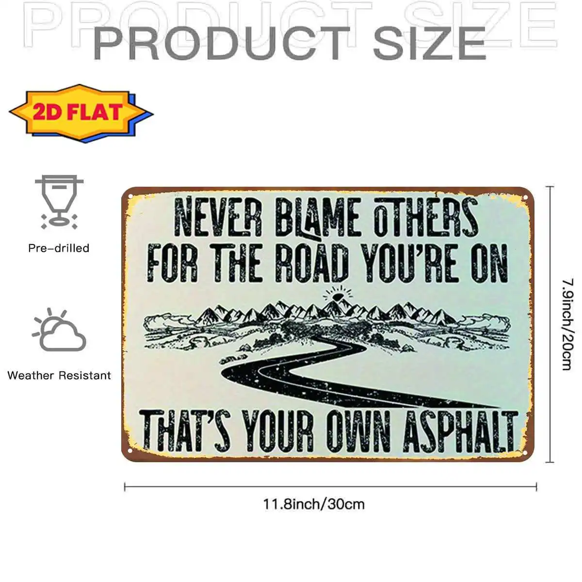 2D Flat, 1pc, Vintage 
