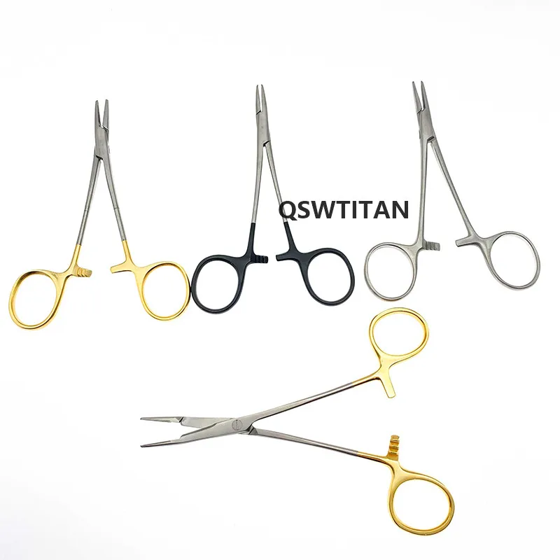 Stainless steel Needle clamp Straight tip pliers Surgical forceps Pet Veterinary  Surgical Instruments Needle Holder