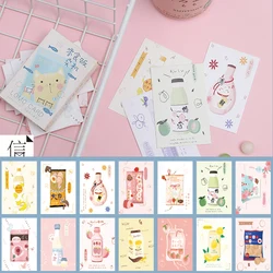 28 Sheets/Set Cute Cat and Snack Lomo Card Mini Paper Postcard/Greeting Card/Birthday Gift Card Message Card