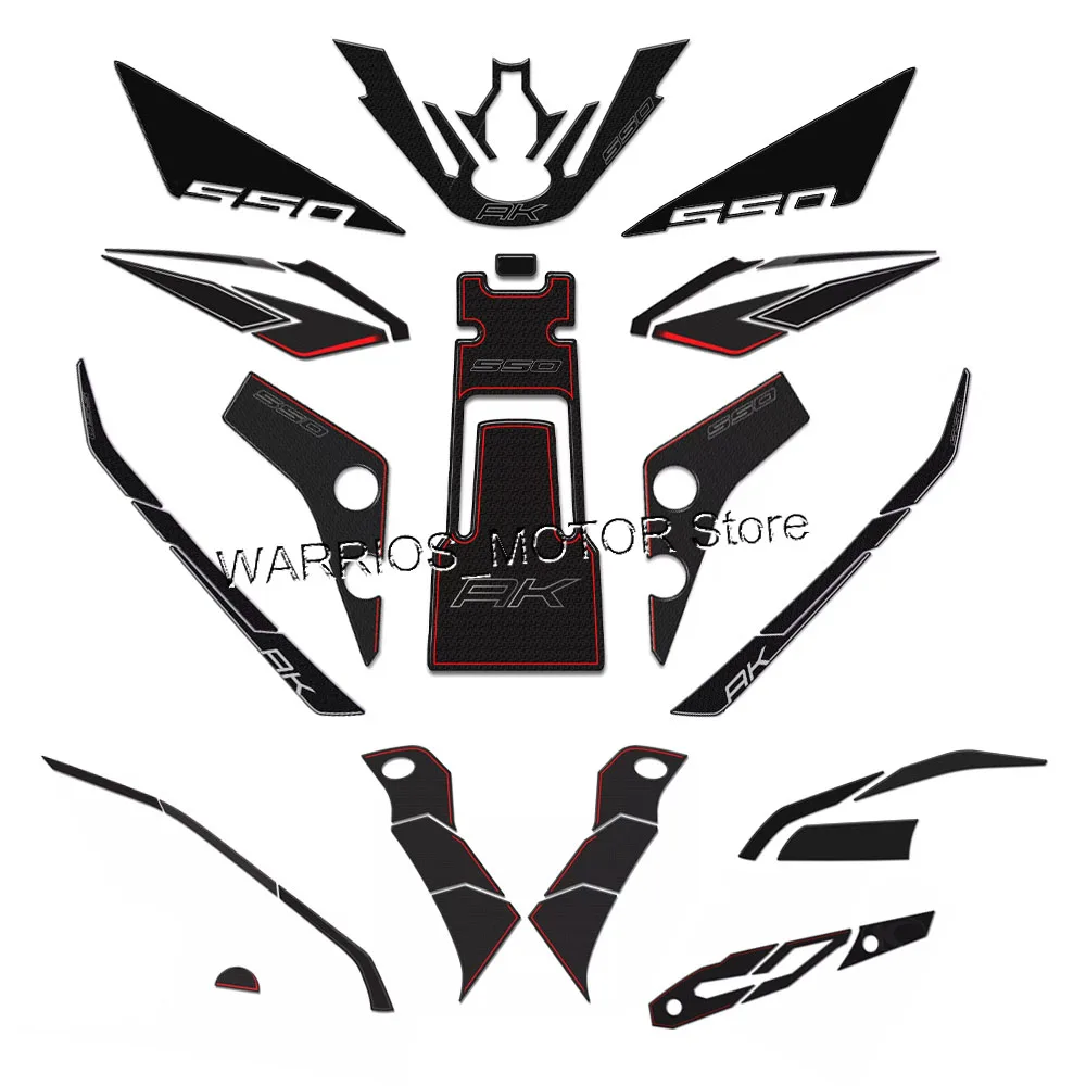 

For KYMCO AK 550 2017-2018 Motorcycle Decorative Stickers Waterproof Anti scratch Decal 3D Epoxy Resin Stickers Kit