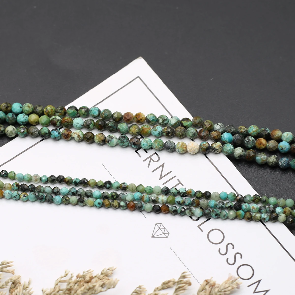 Natural Stone Round Beads African Turquoise Loose Spacer Bead For Jewelry Making Beadwork DIY Bracelet Necklace