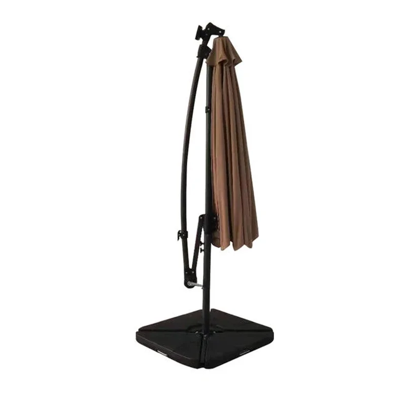 Outdoor Hotel Solar LED Lighting Parasol Patio Umbrella Garden Sunshade Cantilever LED Commercial Customized Outdoor Furniture