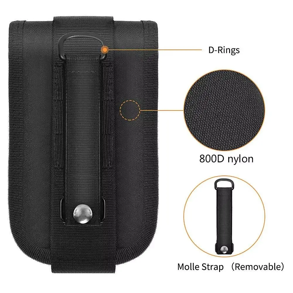 

Large Capacity Mobile Phone Waist Bag Big Buckle Molle Multifunction Belt Pouch Waterproof Portable Clip-On Holster Bag Travel