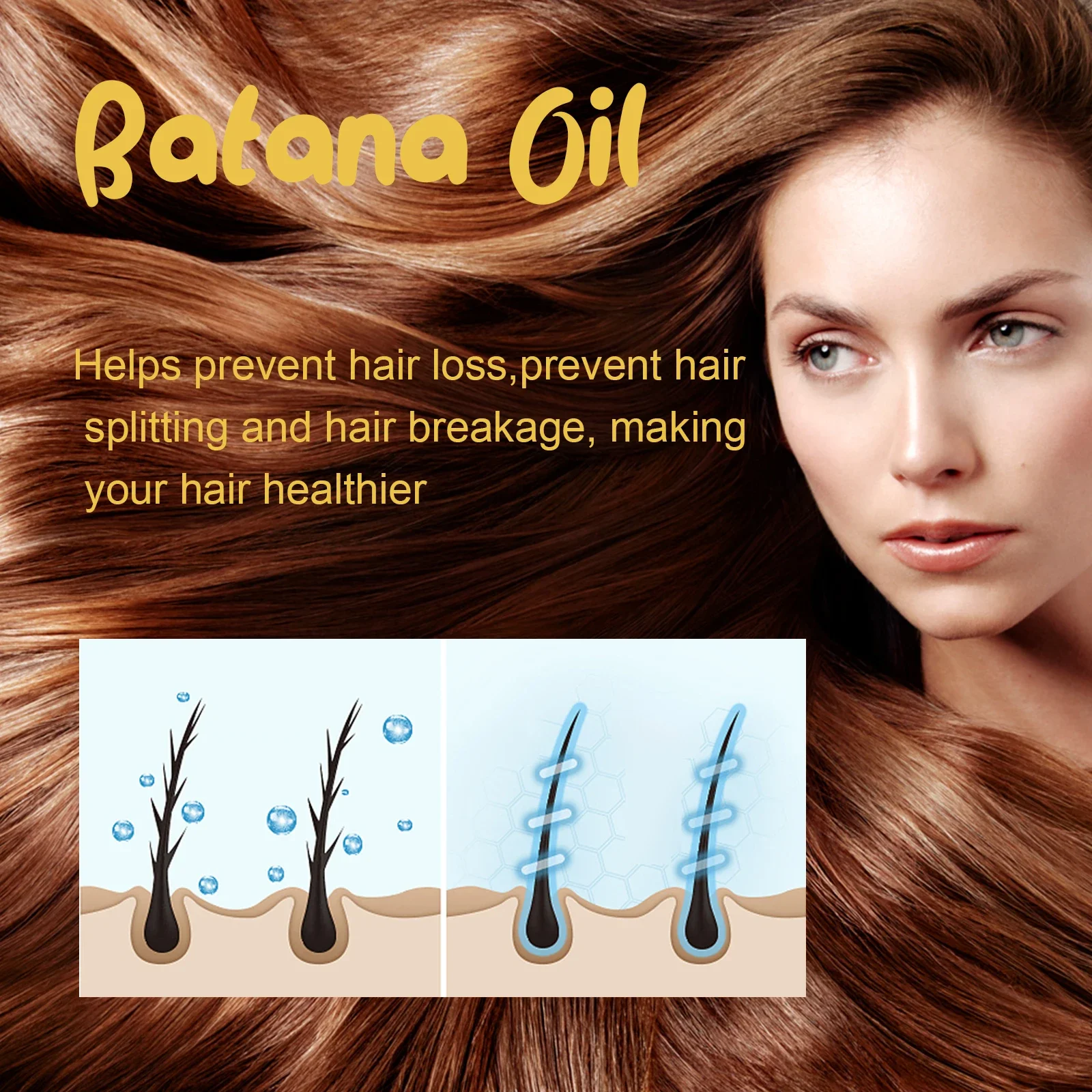 Organic Batana Oil 100% Pure And Natural Hair Growth Anti Hair Loss Hair Scalp Treatment Anti-Breakage Wellness Care Batana Oil