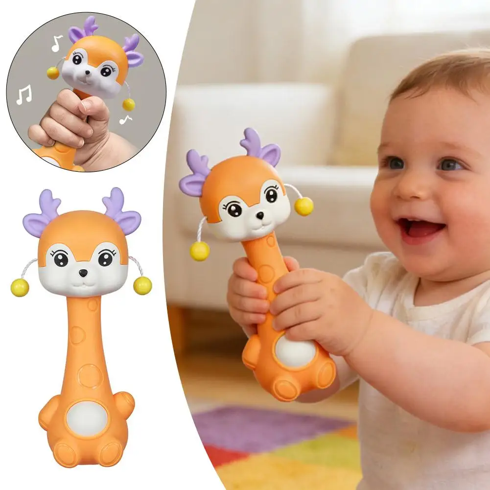 1pc Newborn Baby Drummer Ringing Toy 0-12 Months Preschool Early Education Dental Gum Teether Toy for Children Toy Gift