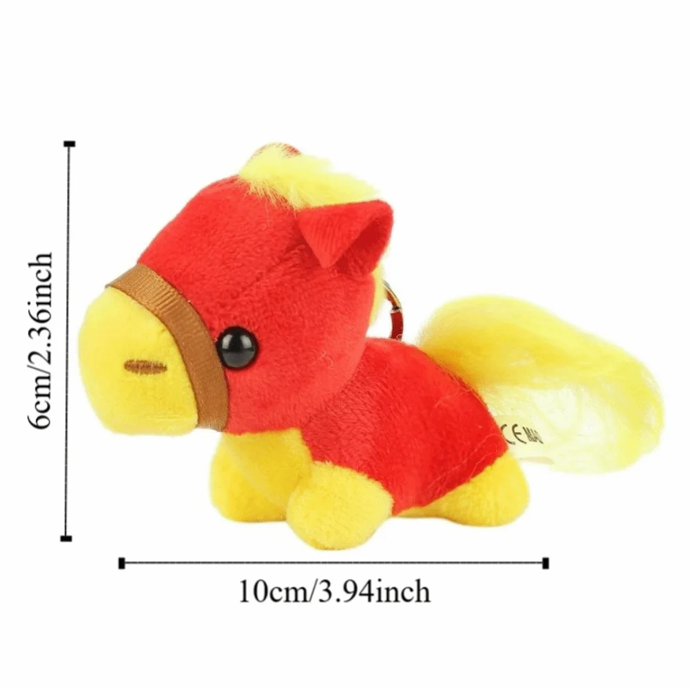 Adorable Mini Horse Keychain Creative Cute Horse Pendant Chinese Style Mascot Zodiac Pony Figurine Car Decoration