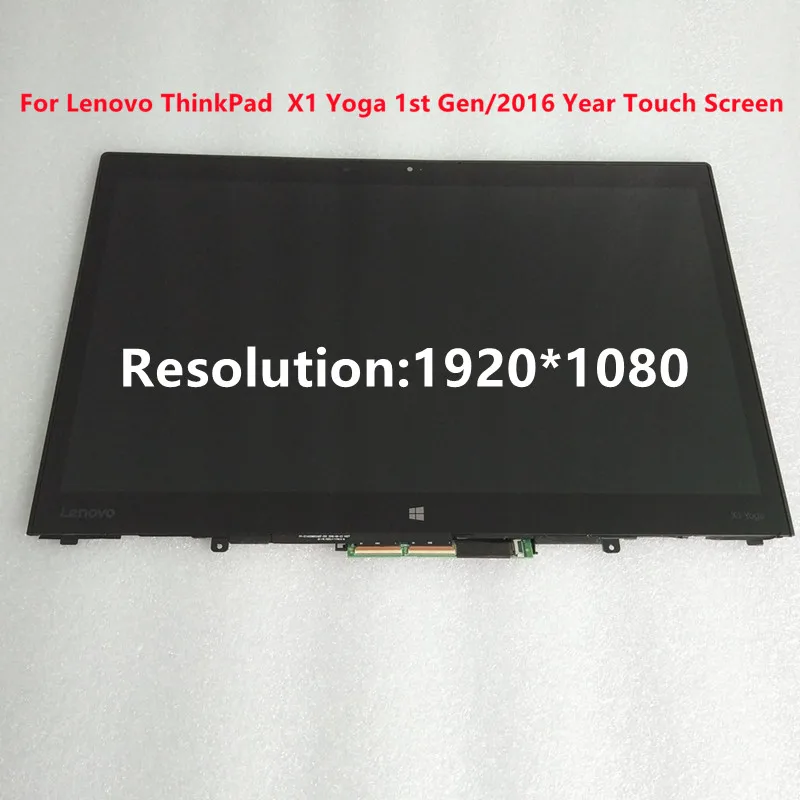 Yooga Tela Lcd 00ny410 00hn875 00ur189 00jt857 14.0 Polegada Fhd Matriz do Portátil para Lenovo Thinkpad x1 Yoga 1st Gen Tela de Toque x1