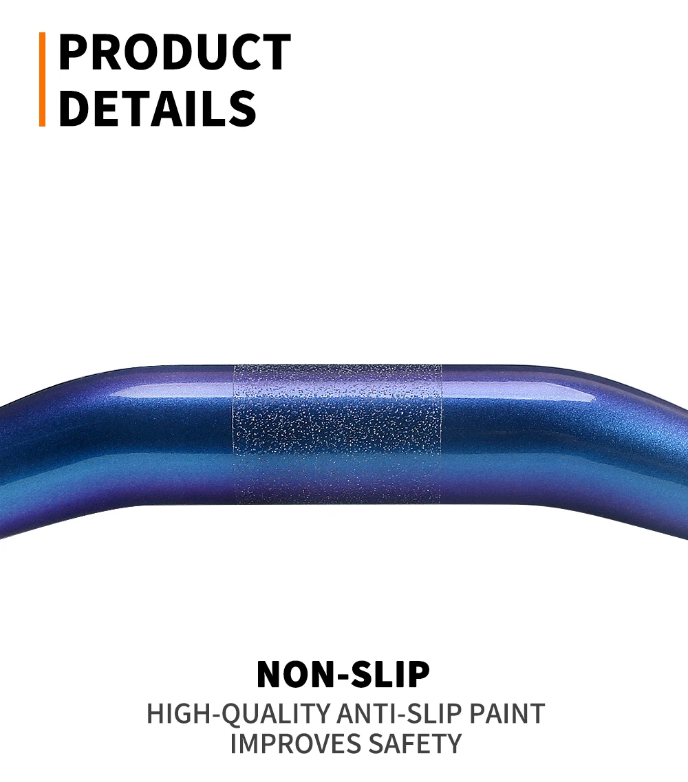 TOSEEK TM13 Fahrradlenker 31,8mm Carbonfaser-Lenker MTB Mountainbike Lenker Breite 580mm-760mm Glänzend Strahlend Blau – Detail 8