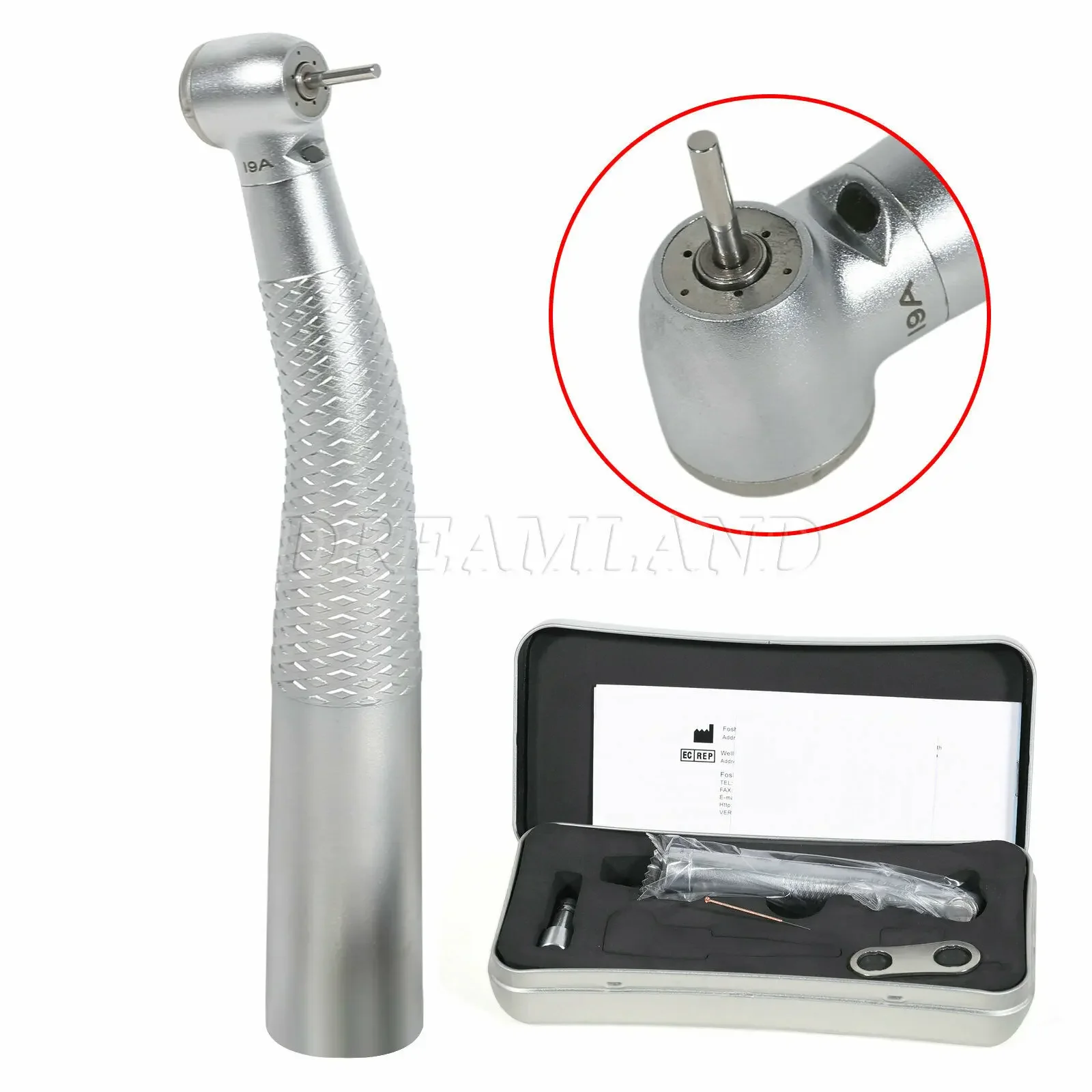 Dental Fiber Optic High Speed Handpiece LED Light  Push Button Turbine Fit Sirona Quick Coupler COXO-GS