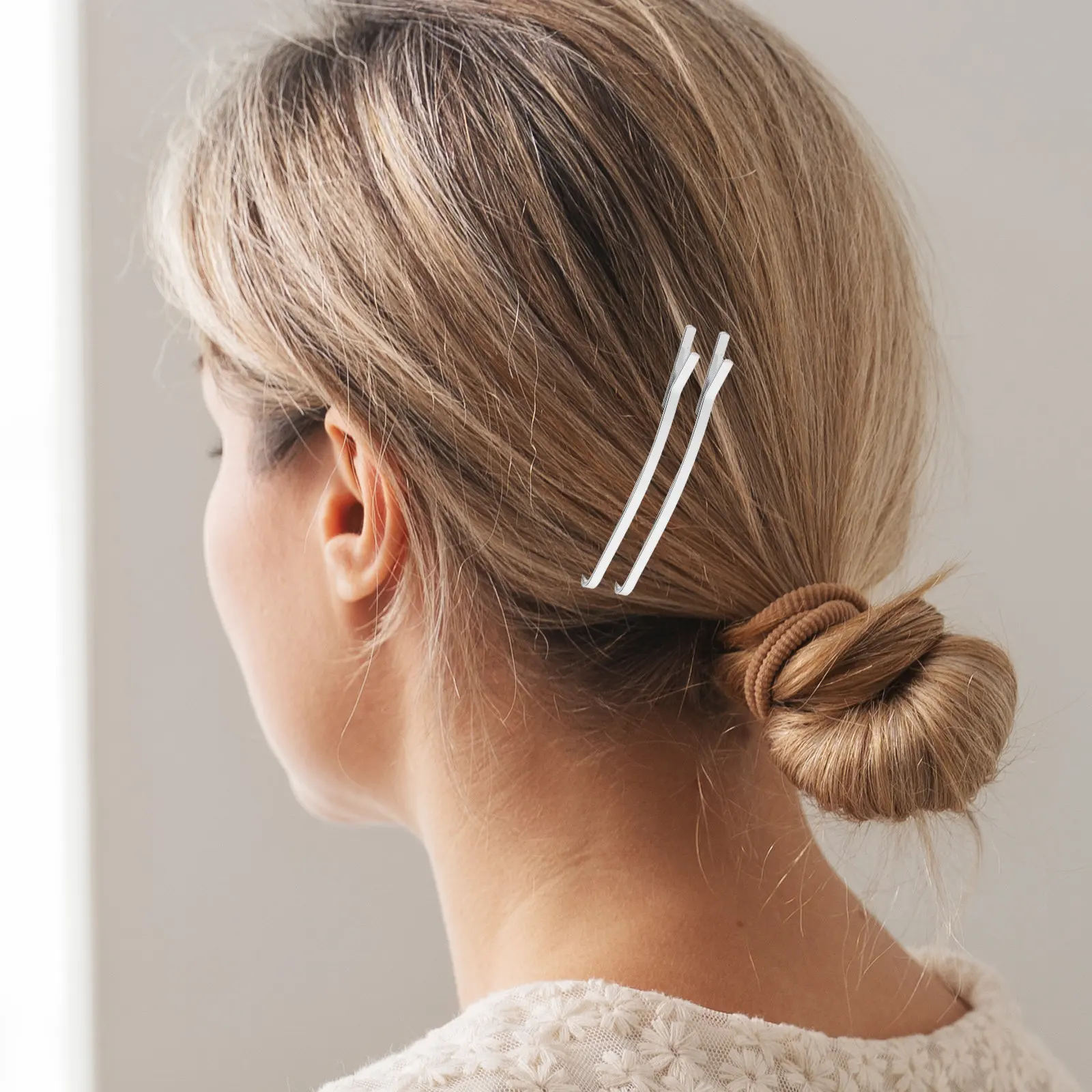 

100Pcs Metal Bobby Pin Simple White Hair Clip Side Barrette Decorative Hairpin Wedding Gift Hair Accessories Metal Hairpin