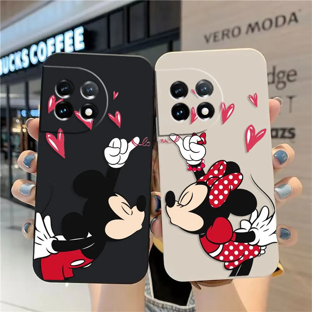 Phone Case For Oneplus 11 10 9 9R 9RT 8 8T 7 7T 5T 6 ACE 2 2V NORD Pro Case Funda Cqoue Shell Capa Funny M-Mickey M-Minnie Mouse