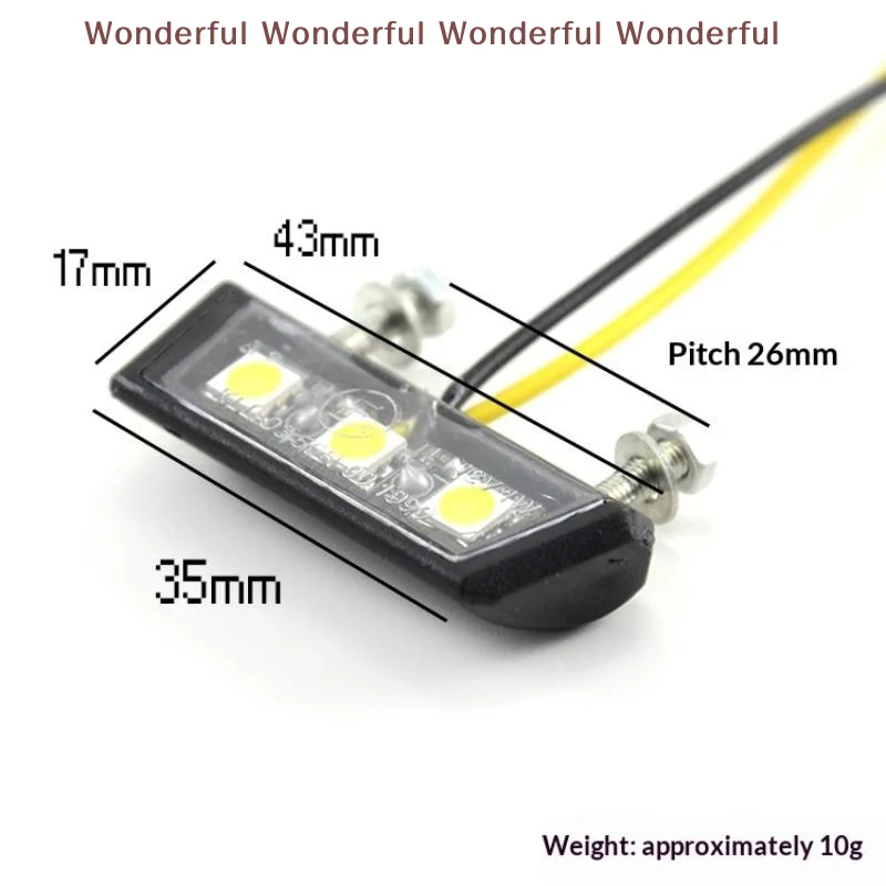 Picture 7: Rear Tail Light for Motorcycle, Waterproof 12V LED License Plate Light