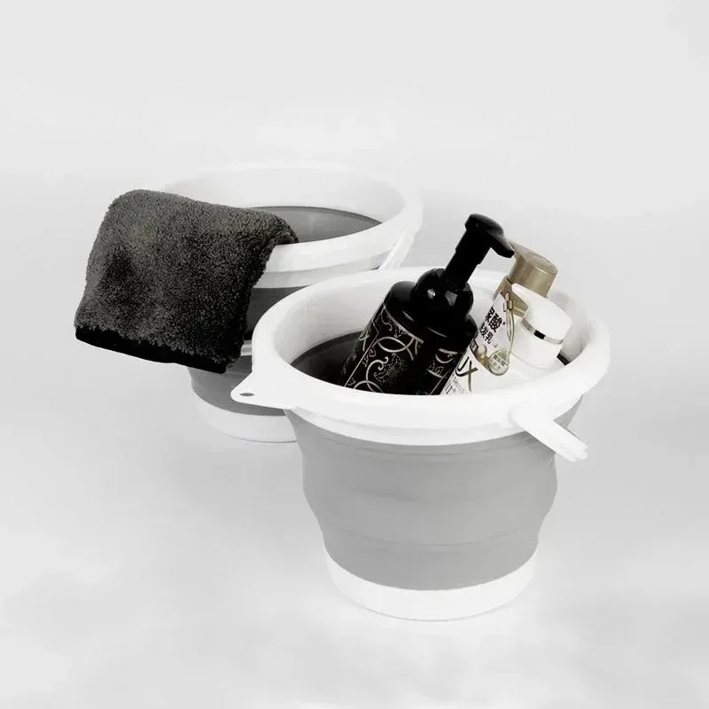 3L Compact Collapsible Bucket Hand Pail For Camping Travel Fishing Car Washing Bathroom Chores