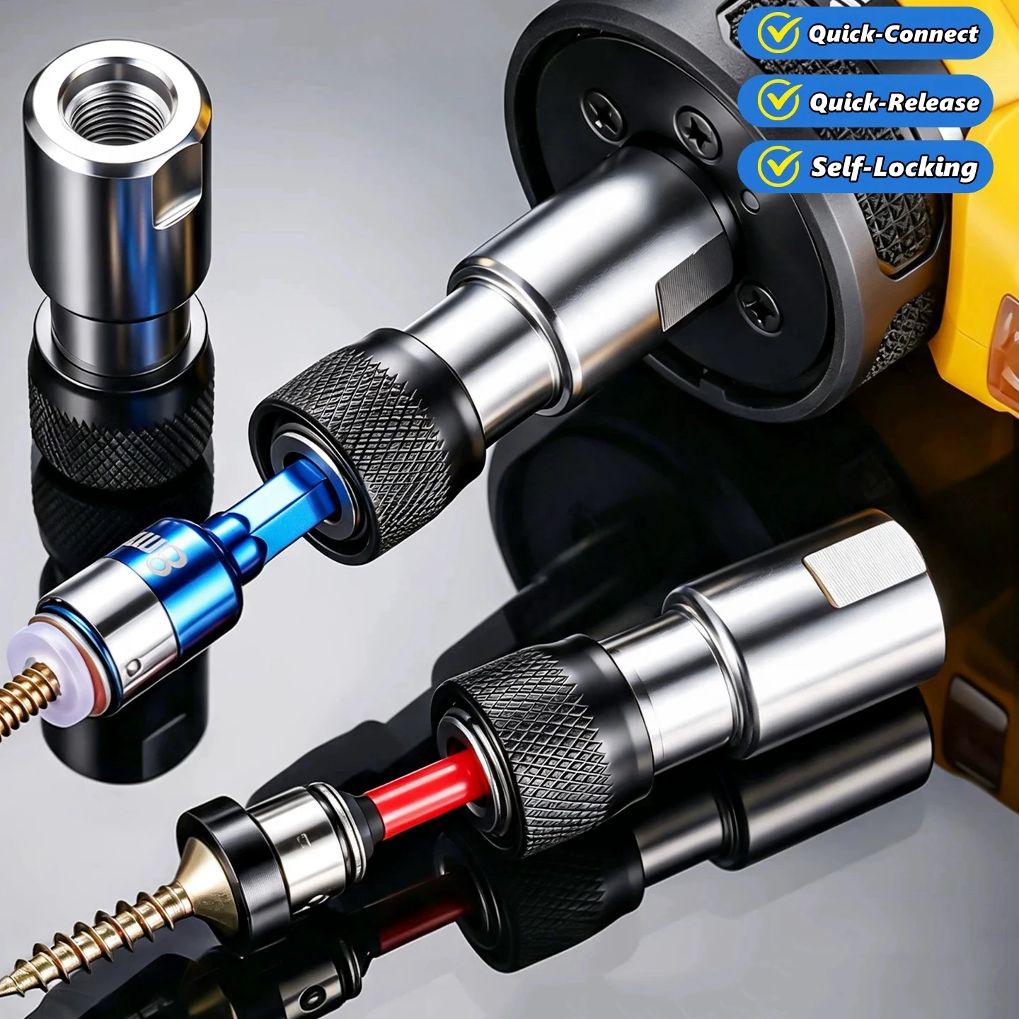 Impact Screwdriver/Drill/Socket Bit Holder,Quick Release Converter Hex Socket Adapter for Electric Drill Screwdriver Wrench
