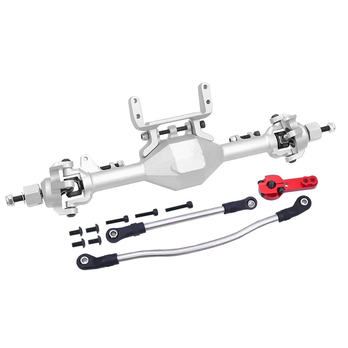 CNC Metaal Aluminium Voor Achter Rechte Complete As Set Voor 1/10 Axiale SCX10 II 90046 90047 RC Crawler Upgrade Onderdelen - afbeelding 1