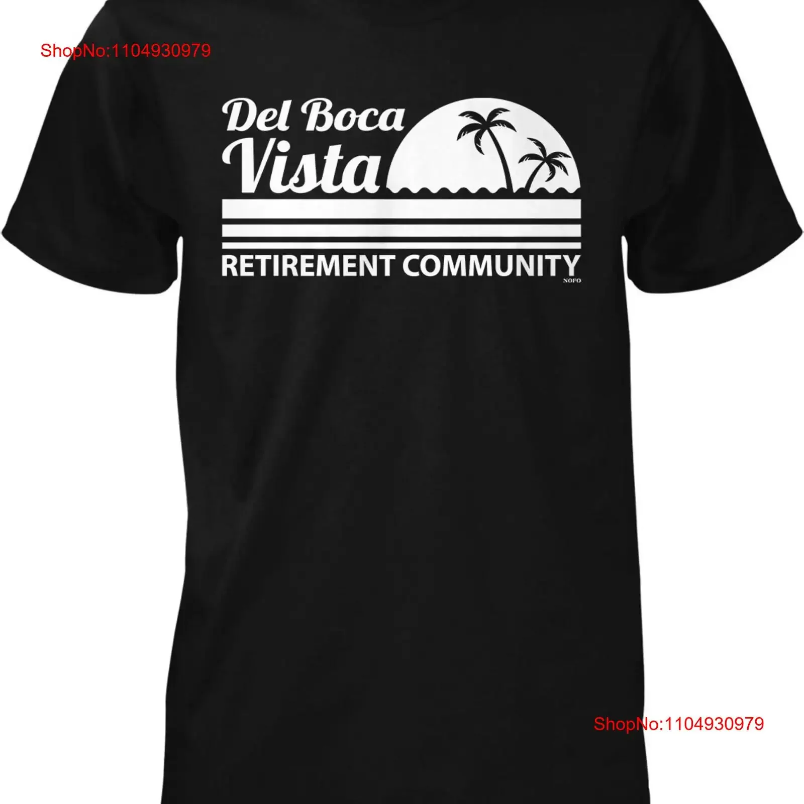 Del Boca Vista Comunidad de jubilación Camiseta para hombre HOOD_02713 vintage Lavado homme Ropa de diseñador versátil Estirado Elegante