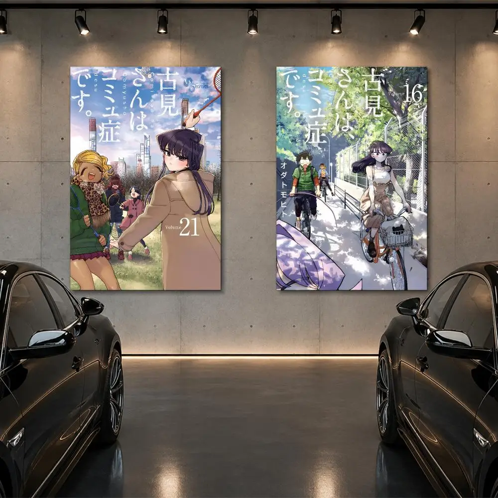 Anime Komi Can't Communicate Poster Room Decor Home Wall Art Printing Waterproof Garage BedRoom Posters Gift