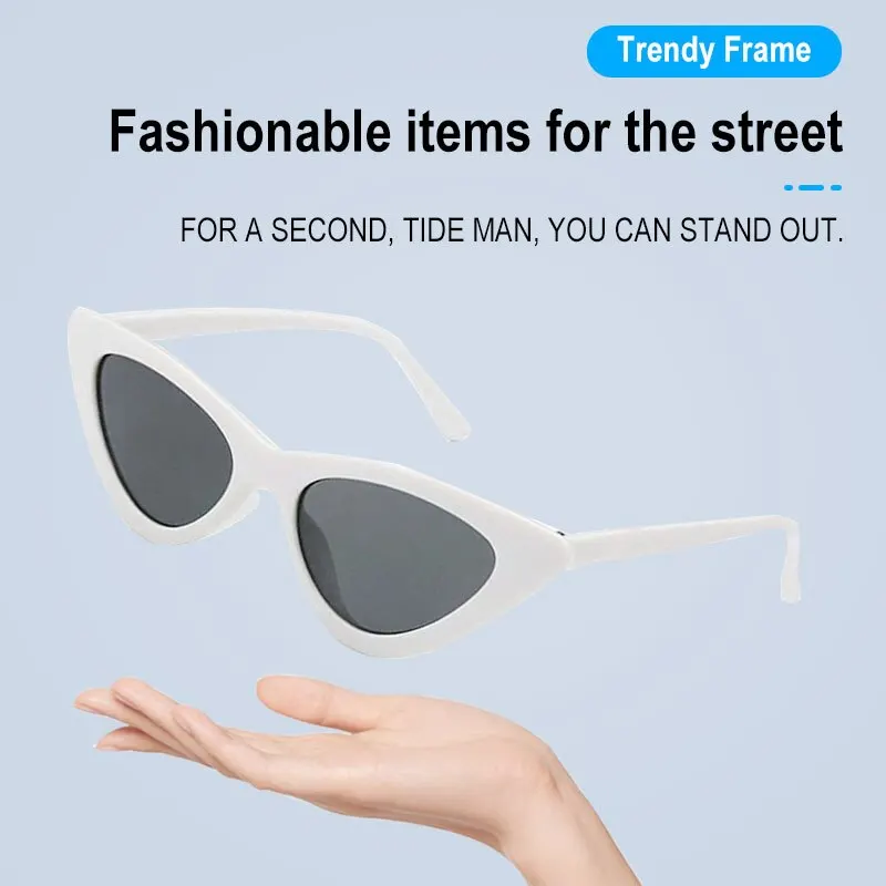 Triangle Sunglasses Fashionable And The Same Cat Eye Glasses Retro Small Frame Trendy And Popular Equipment Personalized