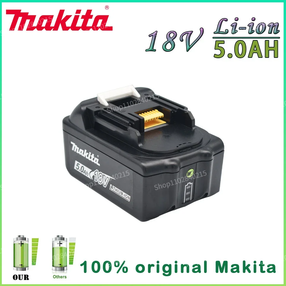 

Makita 18V 5000MAH Rechargeable Power Tool Battery with LED Lithium Ion Replacement LXT400 BL1860B BL1860 BL1850