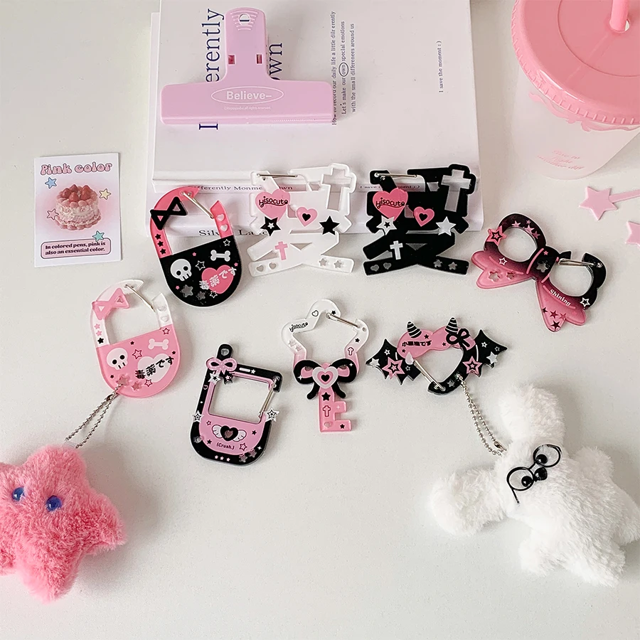 Portable Acrylic Pendant Handbook Decoration Keychain Charm Ita Bag Buckle Backpack Accessories For Everyday Use