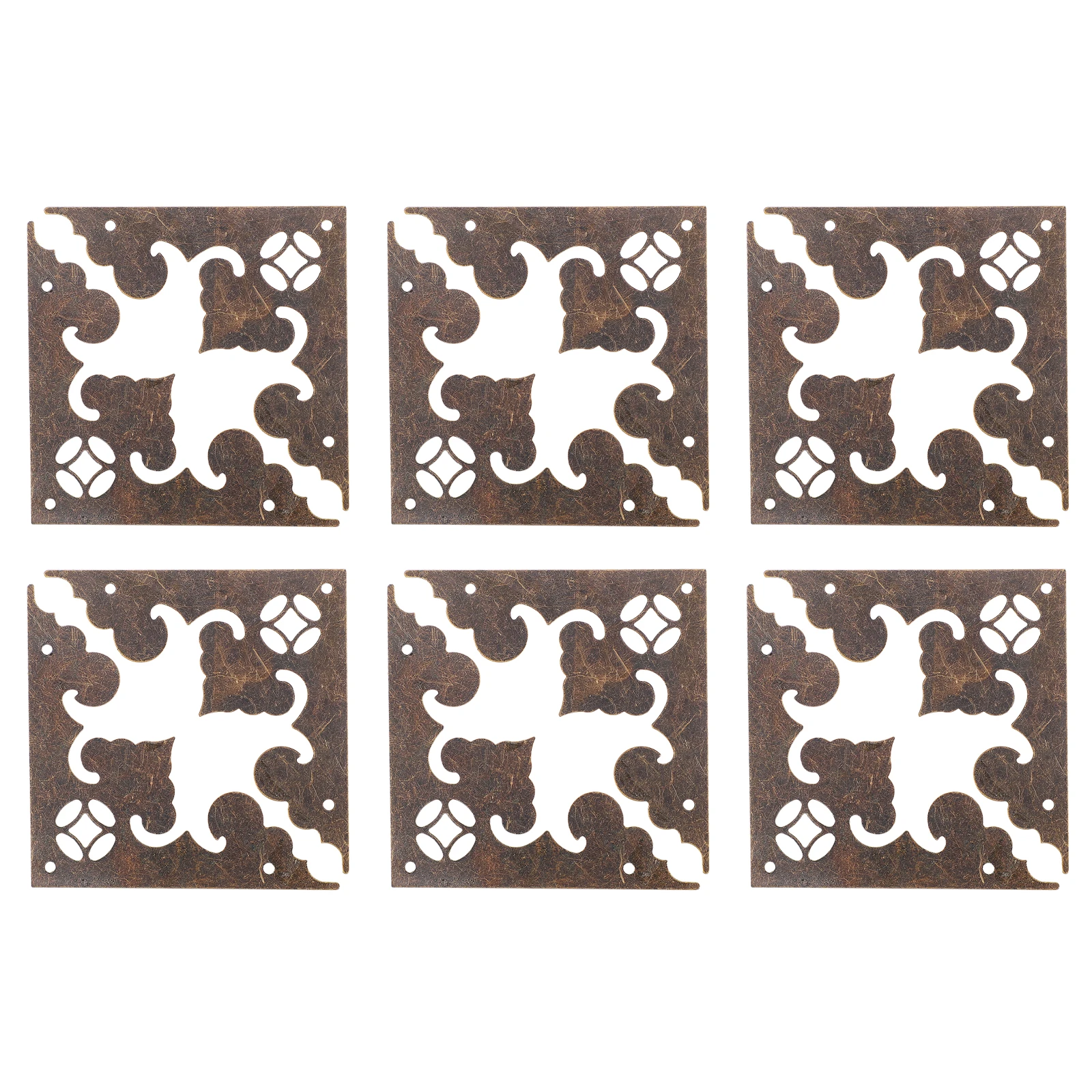 

24 Pcs Retro Corner Jewelry Case Guard Guards Durable Metal Durable Guard Protectors Home Hardware