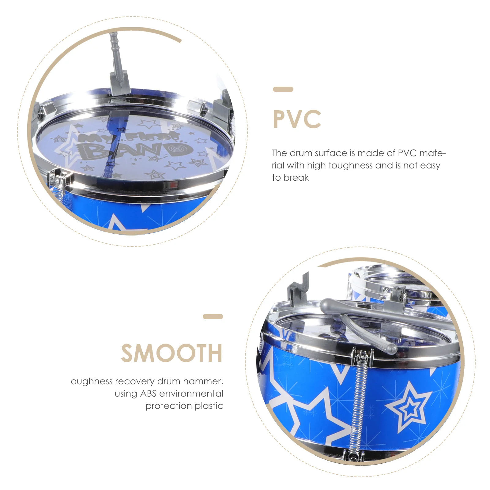 1 ensemble de tambour de Jazz pour enfants, ensemble Musical éducatif, conception imprimée Unique, Surface lisse et sûre, Instrument de musique préscolaire pour l'apprentissage précoce