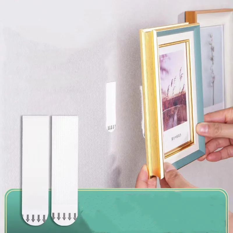 Punch-free Frame Tape Strips Assorted Mounting Self Adhesive Picture Frame Fixed Poster Wall Hook Decorate Fixing wall Hanger