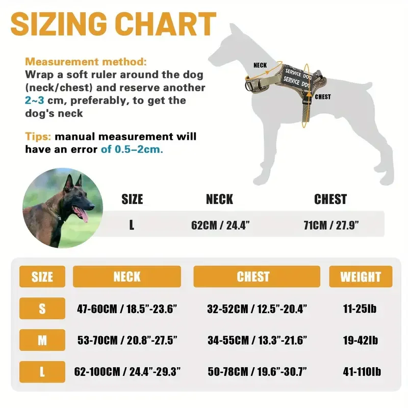 Tactical Service Dog Harness with Molle And Control Handle Adjustable And Reflective Pet Vest Harness for Easy Walking And Train