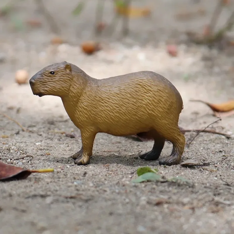 Simulated Plastic Animal Figurines Zoo Wildlife Capybara Model Cute Capybara Cub Action Figure Children Educational Toys Gift